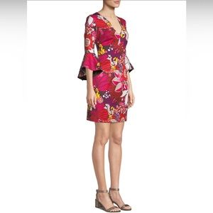 Trina Turk - Winnie Bell-Sleeve Floral Mini Dress